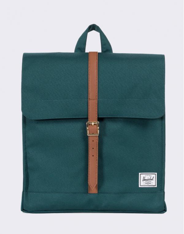 Herschel Supply City Mid-Volume Deep Teal/Tan Synthetic Leather