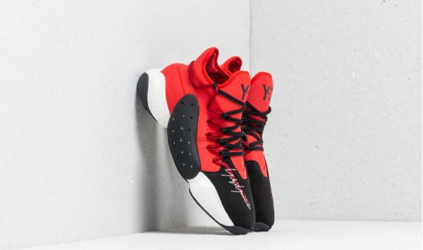 Y-3 BYW BBALL Core Black/ Lush Red/ Core White