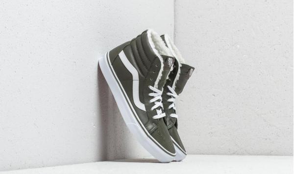 Vans Sk8-Hi Reissue (Leather/ Fleece) Olive Night