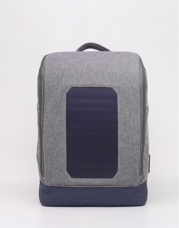 Knowledge Cotton Solar Backpack Small 1133 Monument Grey Mix