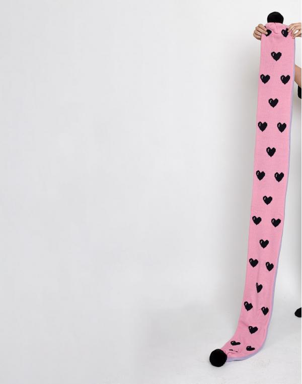 Lazy Oaf Black Hearts Pom Pom Multi