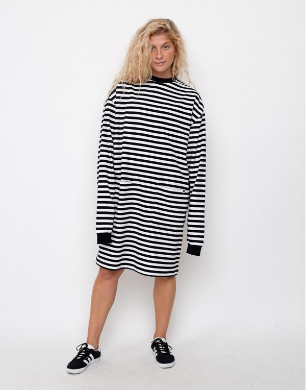 Lazy Oaf Pocket Sweater Dress STRIPE S/M