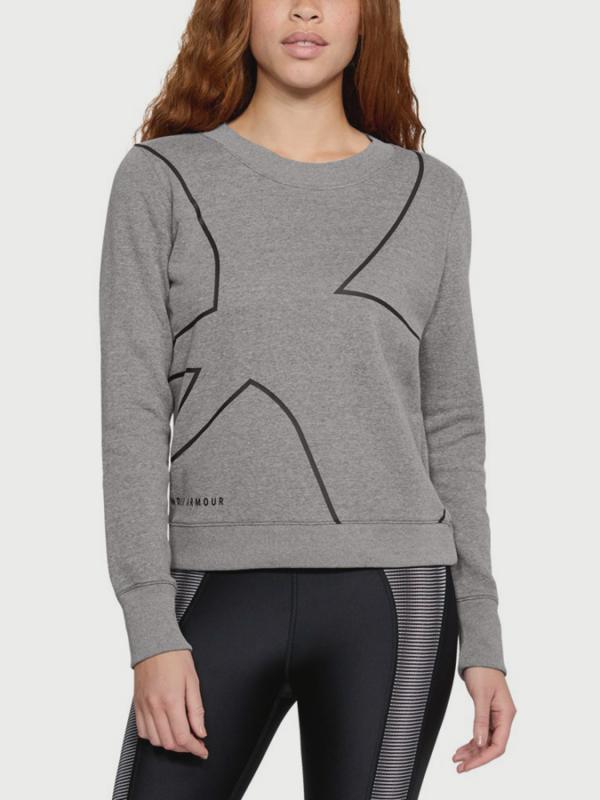 Mikina Under Armour Fav Fleece Crew Graphic Šedá