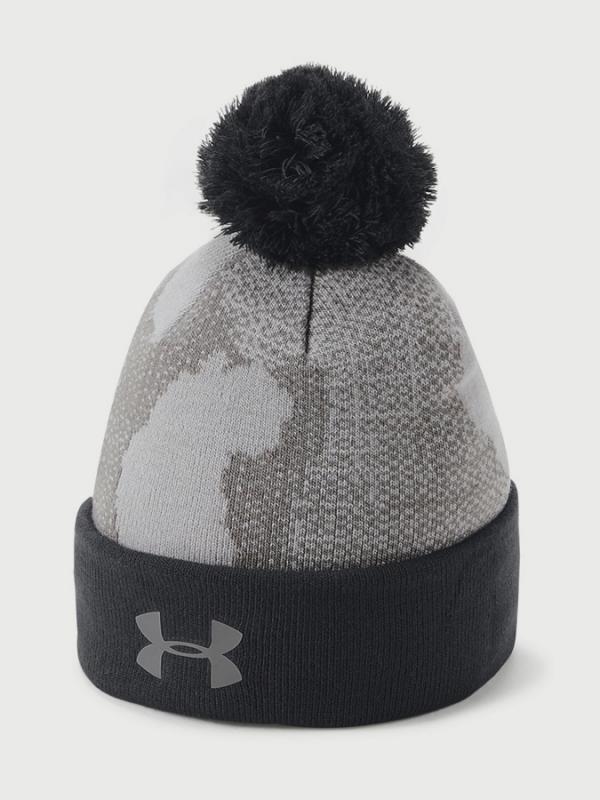 Čepice Under Armour Boy\'s Pom Beanie Upd Šedá