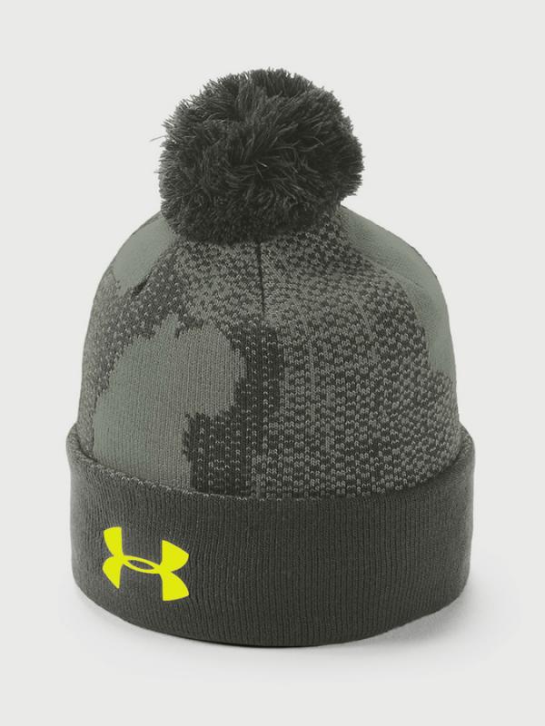 Čepice Under Armour Boy\'s Pom Beanie Upd Zelená