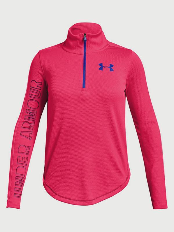 Tričko Under Armour Tech 1/2 Zip Růžová