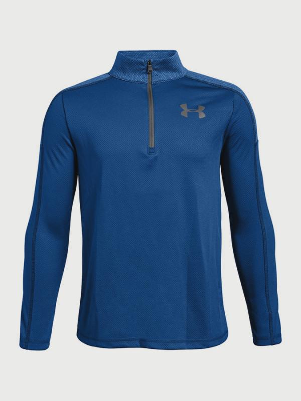 Tričko Under Armour Tech 1/2 Zip Modrá