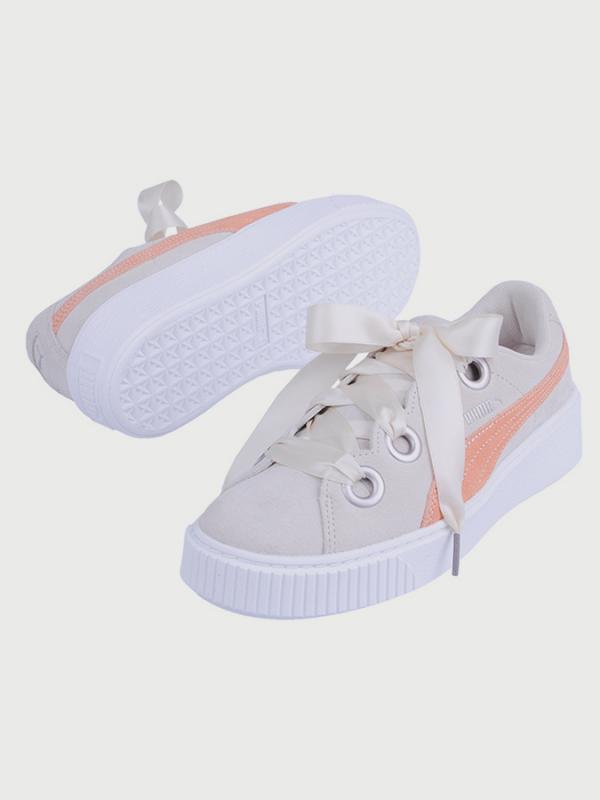 Boty Puma Platform Kiss SD JR Bílá