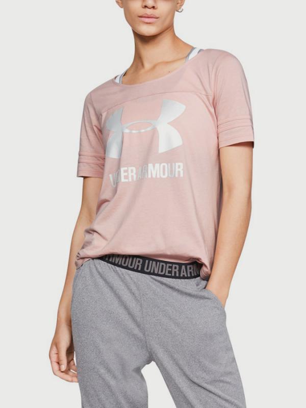 Tričko Under Armour Sportstyle Baseball T Růžová