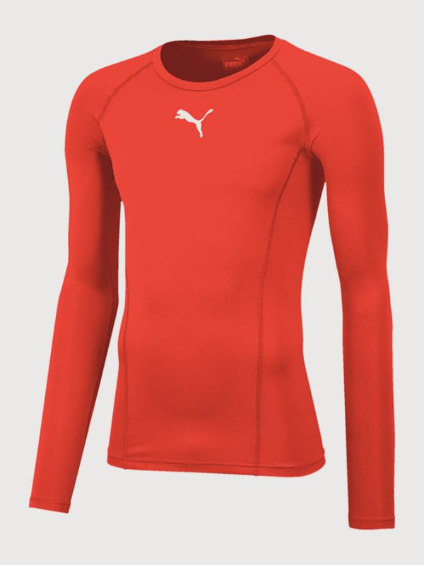 Tričko Puma LIGA Baselayer Tee LS Červená