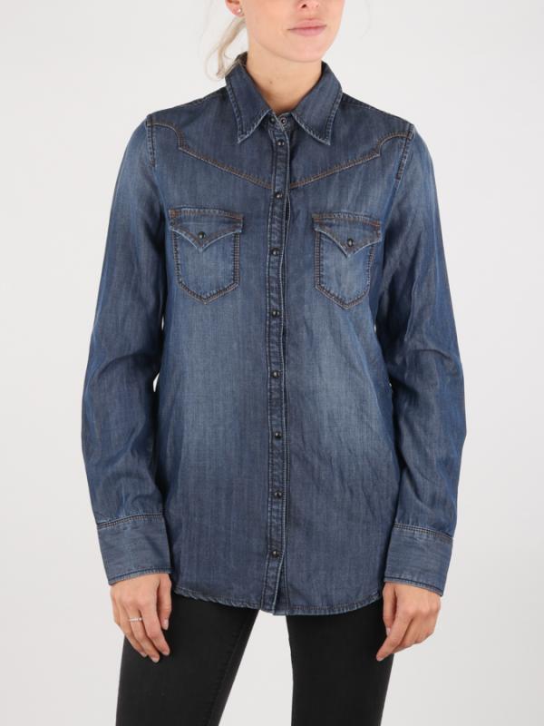 Košile Diesel DE-VIVY-W CAMICIA Modrá