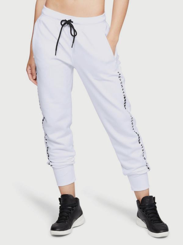 Tepláky Under Armour TB Ottoman Fleece Pant-WM Bílá