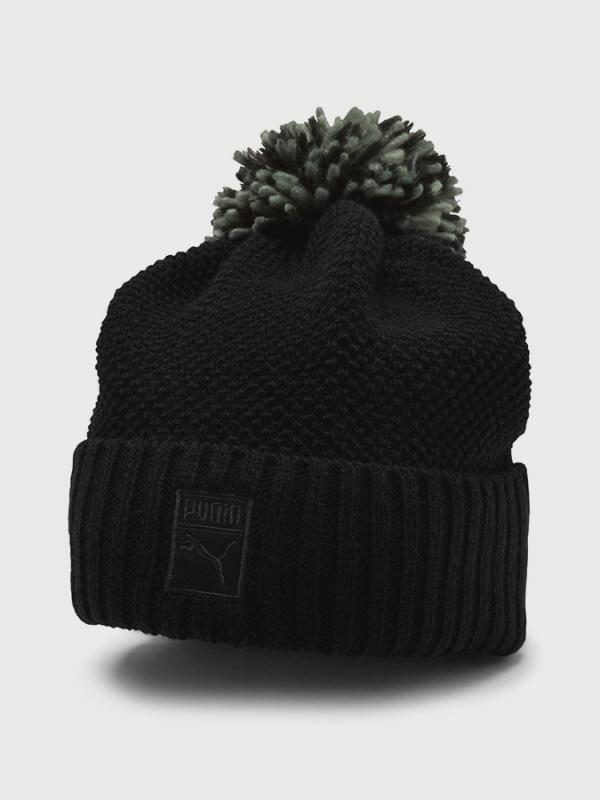 Čepice Puma ARCHIVE Pom beanie Černá