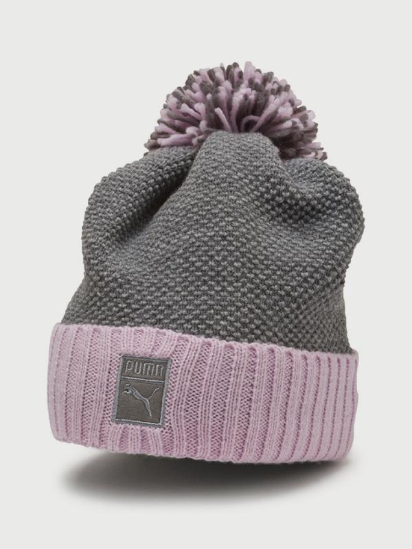 Čepice Puma ARCHIVE Pom beanie Šedá