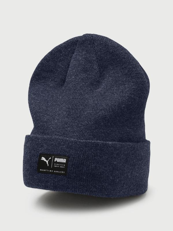 Čepice Puma ARCHIVE heather beanie Modrá