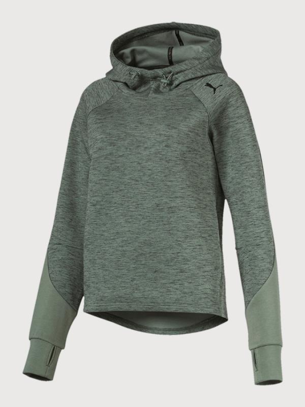 Mikina Puma EVOSTRIPE Hoody Zelená
