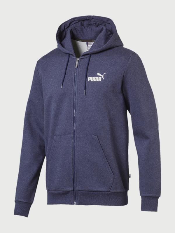 Mikina Puma Essentials+ Fleece Hd Jkt Modrá