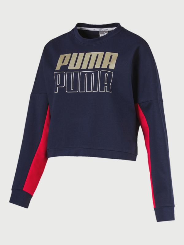Mikina Puma MODERN SPORT Crew Sweat Modrá