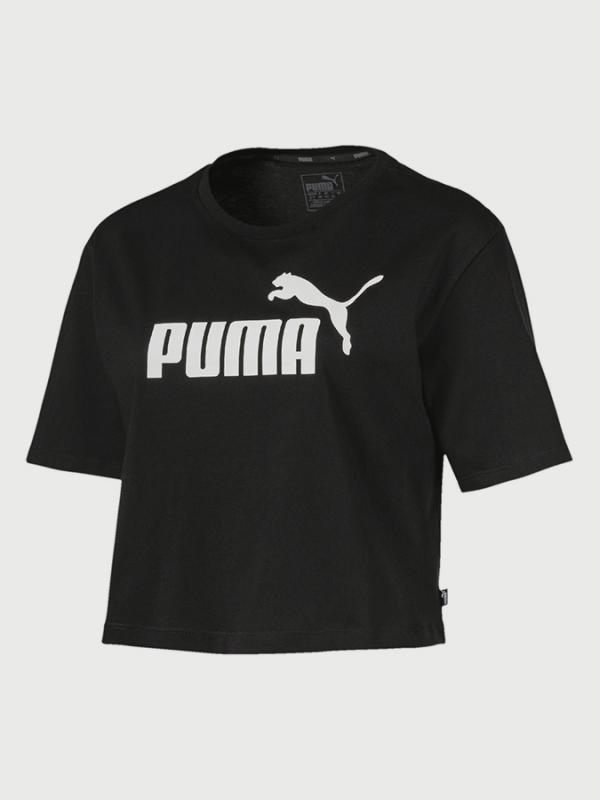 Tričko Puma Essentials+ Cropped Tee Černá