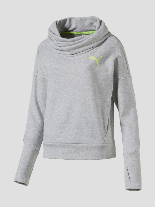 Mikina Puma ELEVATED Rollneck Sweat W Šedá