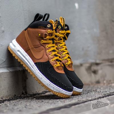 Nike Lunar Force 1 Duckboot Black/ Light British Tan- Gold Dirty White