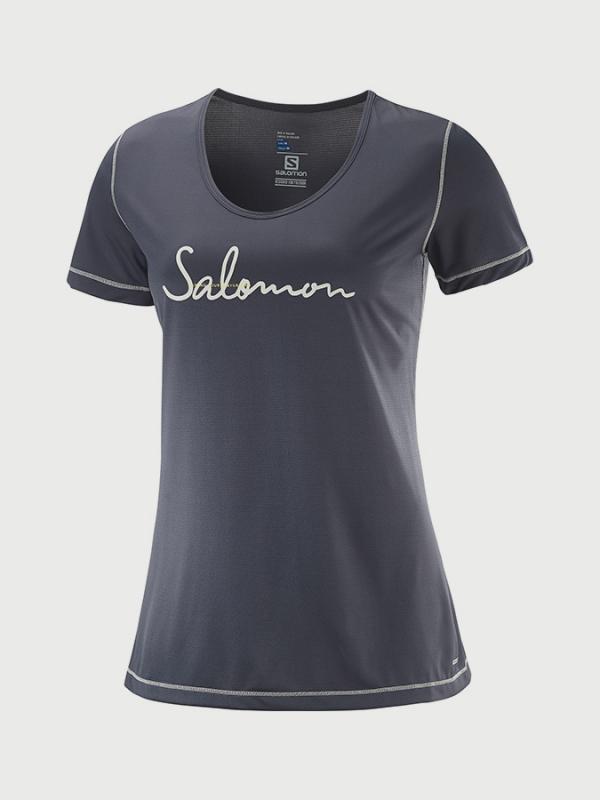 Tričko Salomon Mazy Graphic Ss Tee W Oranžová