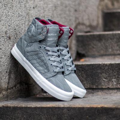 Supra Skytop HF Steel/ Burgundy-White