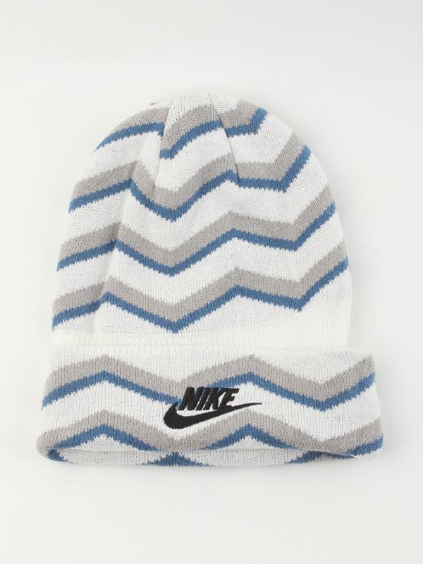 Čepice Nike KID\'S BROKEN LINES BEANIE Bílá