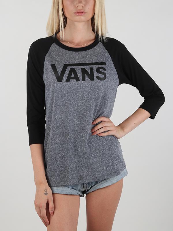 Tričko Vans Wm Classic Flyer Grey Heather Modrá
