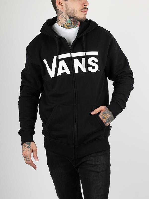 Mikina Vans Mn Classic Zip Black/White Černá