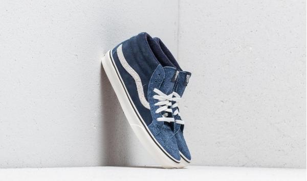 Vans SK8-Mid Reissue (Hairy Suede Mix) Dress Blue/ Snow White