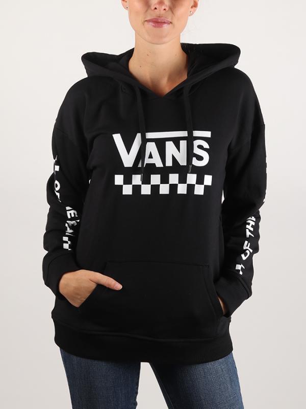 Mikina Vans WM Too Much Fun Hood Black Černá
