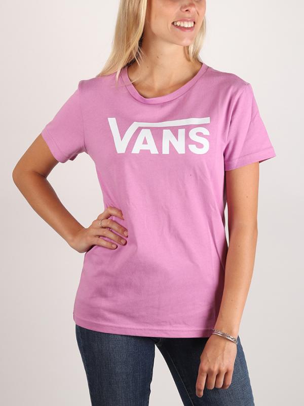 Tričko Vans WM Flying V Crew Violet Růžová