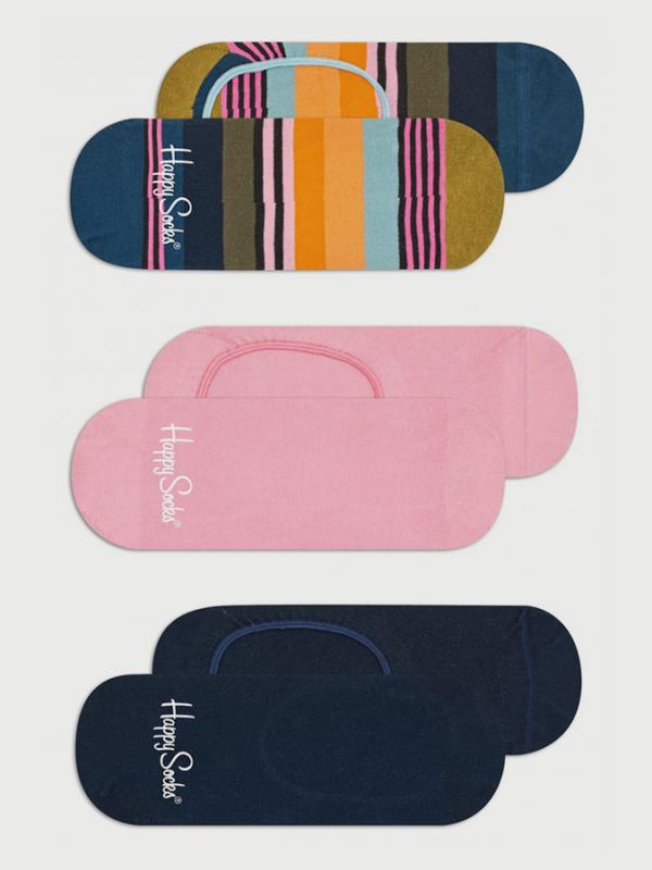 Ponožky Happy Socks 3-Pack Stripe Liners Barevná