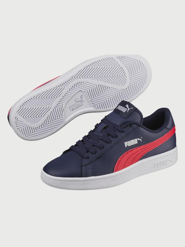 Boty Puma Smash v2 L Jr Modrá
