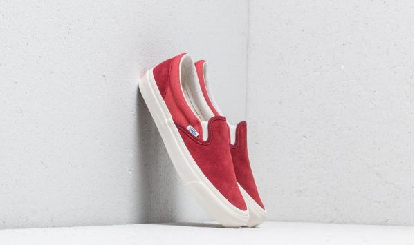 Vans OG Classic Slip-On (Suede/ Canvas) Sun-Dried Tomato/ Mineral Red
