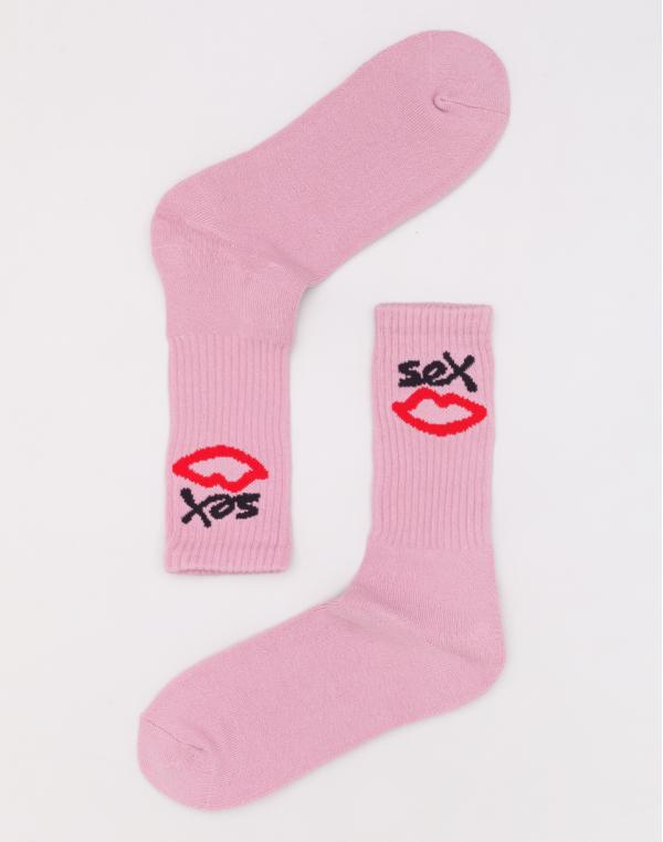 Sex Skateboards Logo Socks Pink
