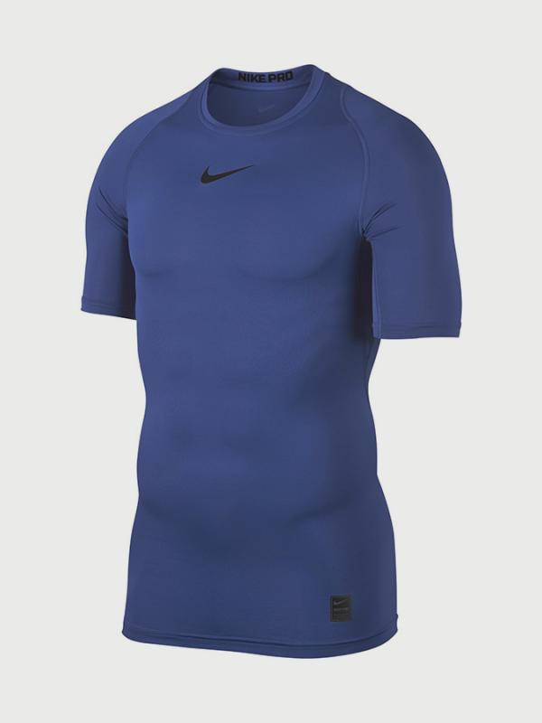 Kompresní tričko Nike M Np Top Ss Comp Modrá