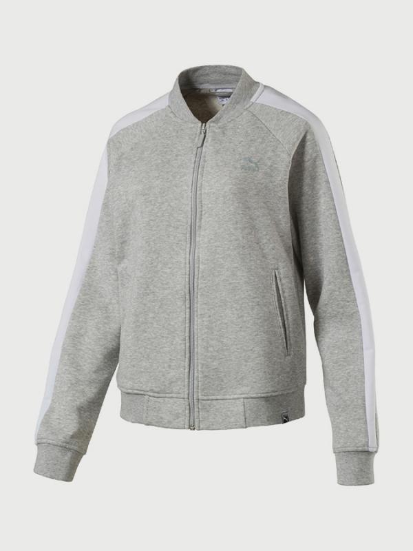 Mikina Puma Classics Logo T7 Track Jaket Šedá