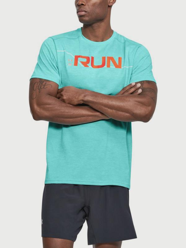 Tričko Under Armour Run Front Graphic SS Zelená