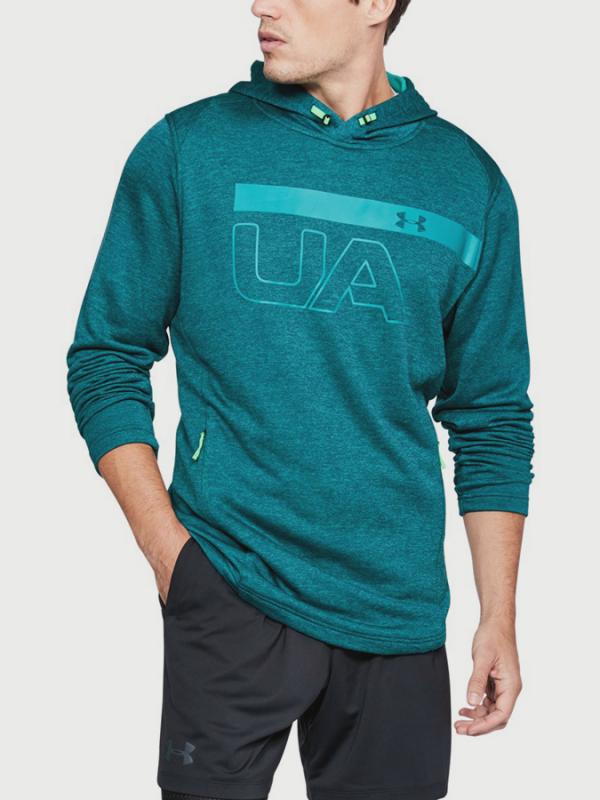 Mikina Under Armour Tech Terry Po Graphic Hoodie Zelená