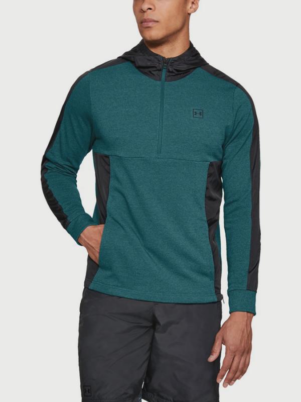 Mikina Under Armour Threadborne Terry Hoody Zelená