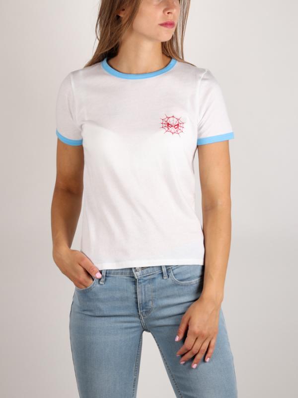 Tričko Vans WM (Marvel) Spidey Spiderman Ringer Tee White/Indigo Bílá