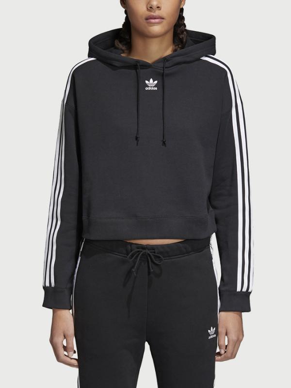 Mikina adidas Originals Cropped Hoodie Černá