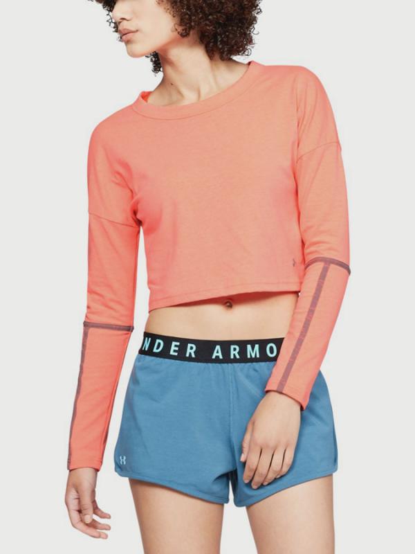Tričko Under Armour Lighter Longer CROPPED CREW Oranžová