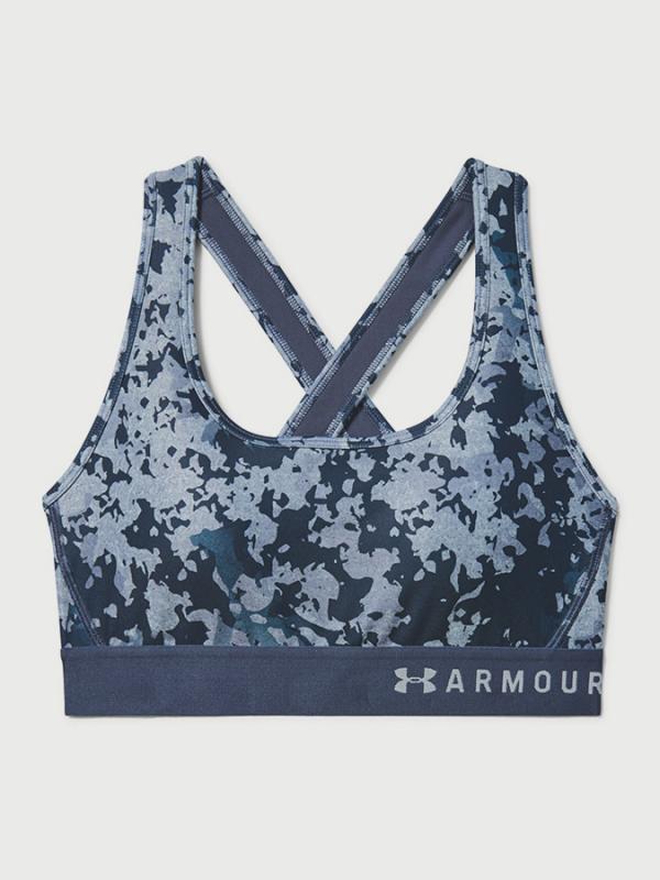 Kompresní podprsenka Under Armour Mid Crossback Printed Bra Barevná