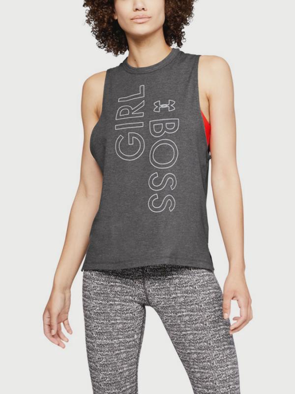 Tílko Under Armour Graphic Girl Boss Muscle Tank Šedá