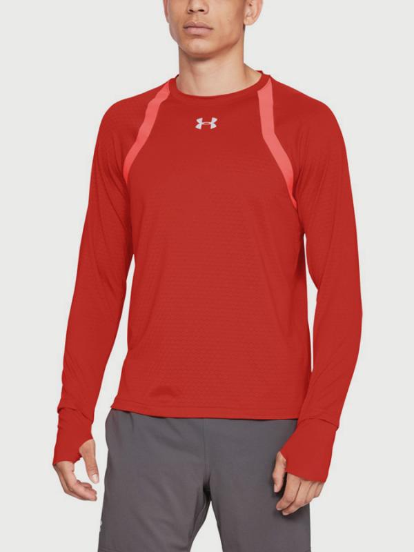 Tričko Under Armour Hexdelta Longsleeve Červená