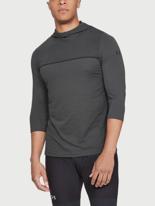 Tričko Under Armour Vanish Seamless 3/4 Sleeve Hoodie Šedá
