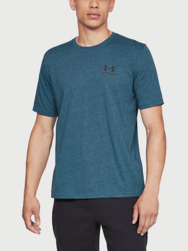 Tričko Under Armour Sportstyle Left Chest Ss Modrá
